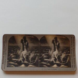 ANTIQUE Stereograph Card Rock of Ages - The Rescue Keystone View Company